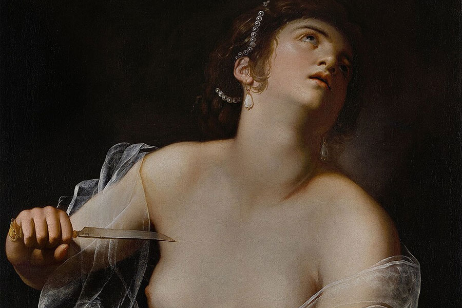 Artemisia Gentileschi’s Strong Women at the Getty 1 Artemisia Gentileschi Lucretia Detail