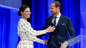 Princess Victoria and Prince Haakon appear...